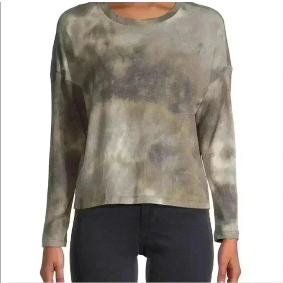 For The Republic Tops - For the Republic Olive combo knit Henley Size Small